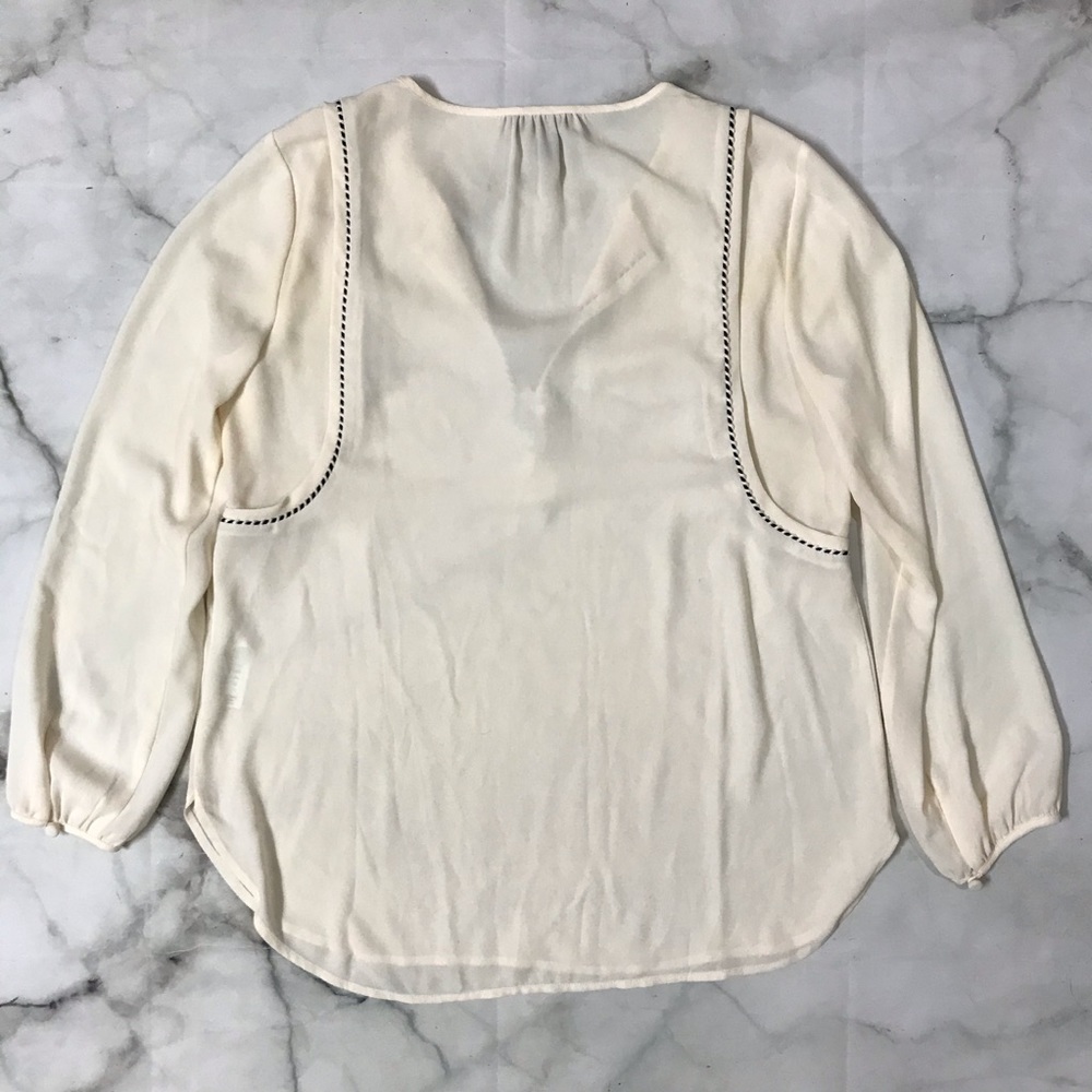 J Crew Blouse with Gorgeous Detail and Tassels - Picture 4 of 6